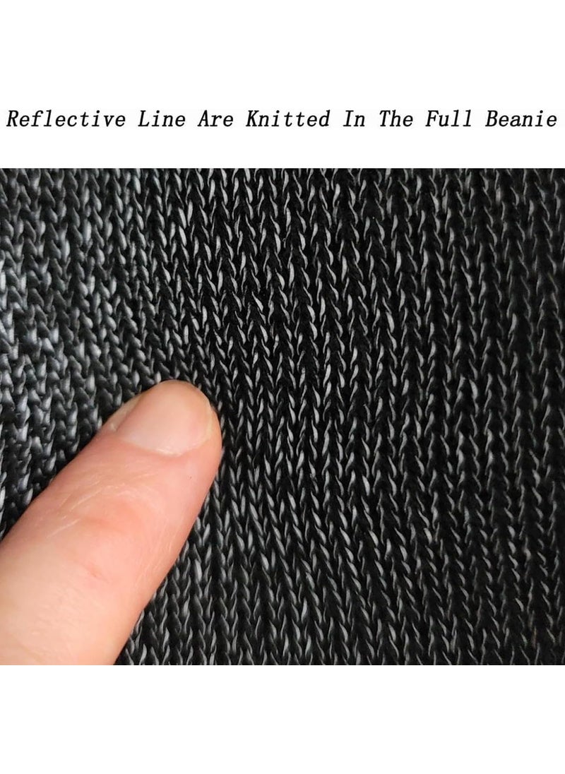 AMNQUERXUS Reflective Black Beanie for Women Men  - Image 3