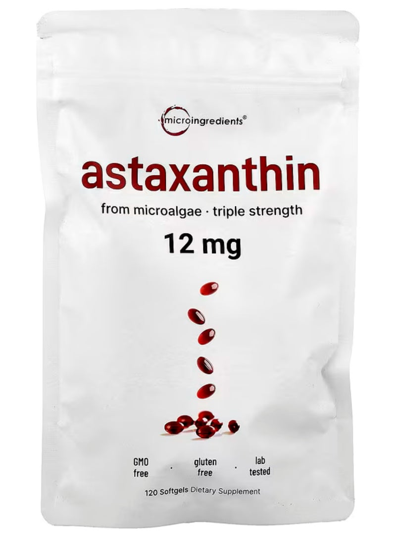 Astaxanthin, 12 mg, 120 softgel capsules