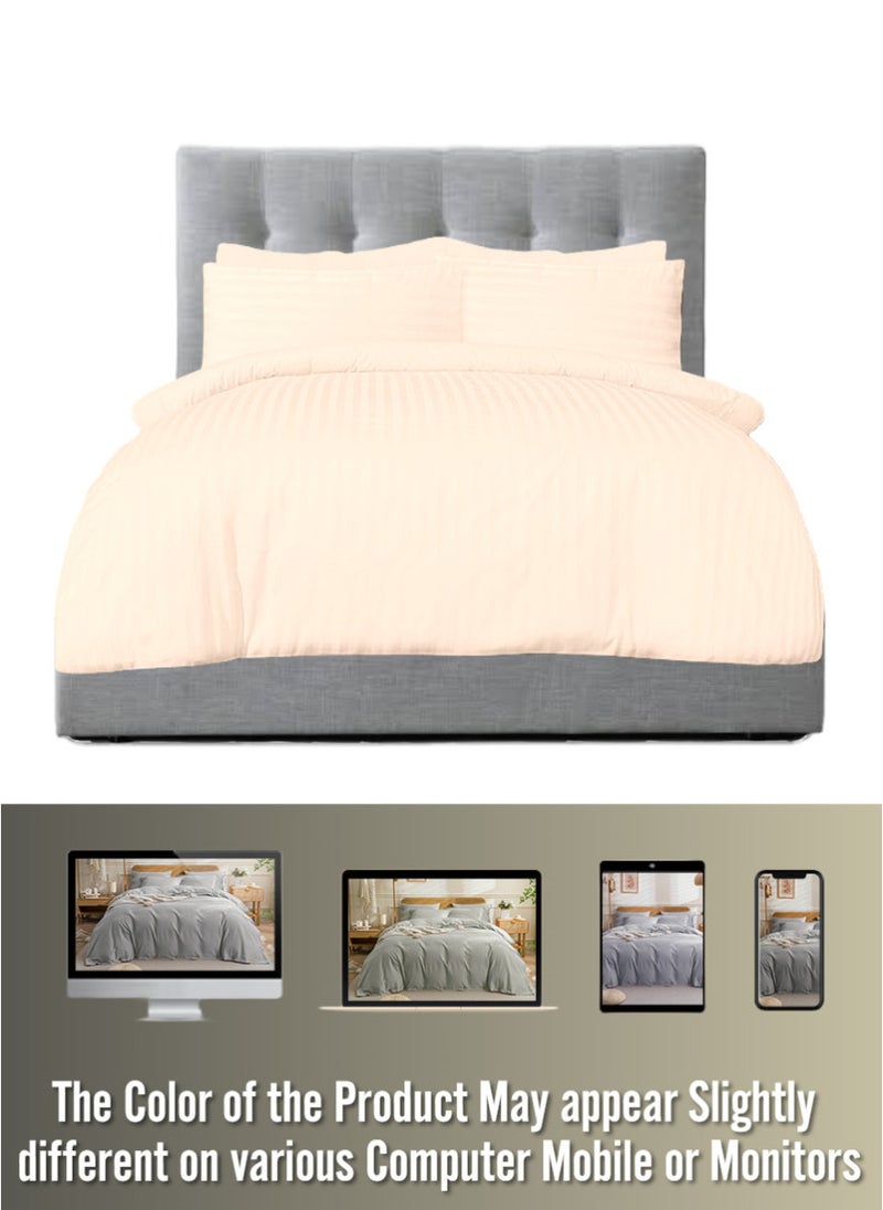 Blueberry 6 Pieces Queen Size Duvet Cover Set - Includes 1 Duvet Cover (220x240cm), 1 Fitted Sheet (150x200+30cm), 4 Pillow Cases (53x75cm) - Image 3