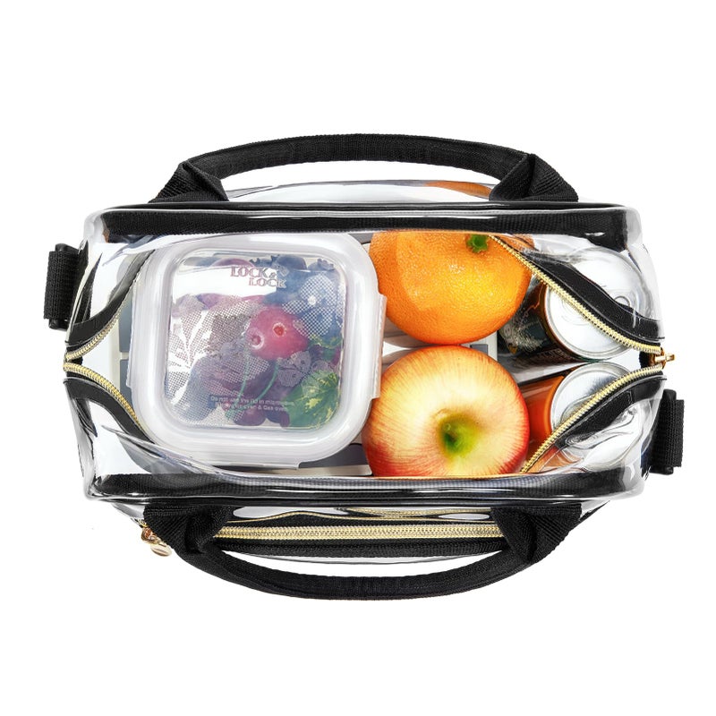 TOURIT Stadium Approved Clear Lunch Bag Transparent Bag with Adjustable Strap Clear Lunch Box for Women Men Work - Image 4