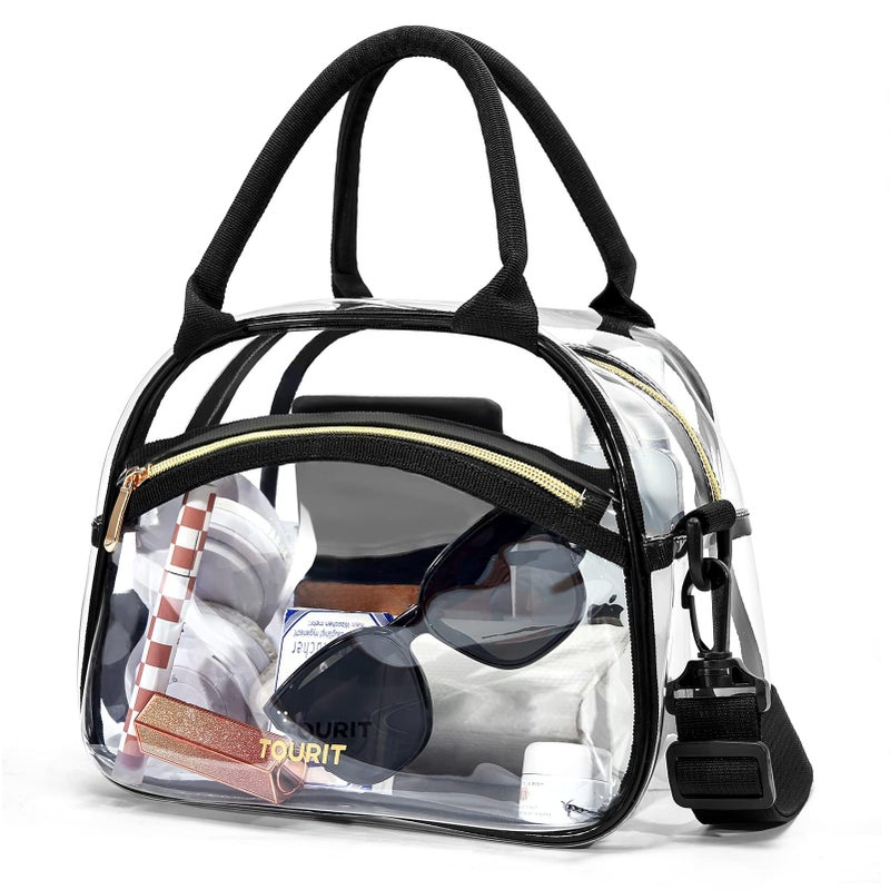 TOURIT Stadium Approved Clear Lunch Bag Transparent Bag with Adjustable Strap Clear Lunch Box for Women Men Work - Image 1