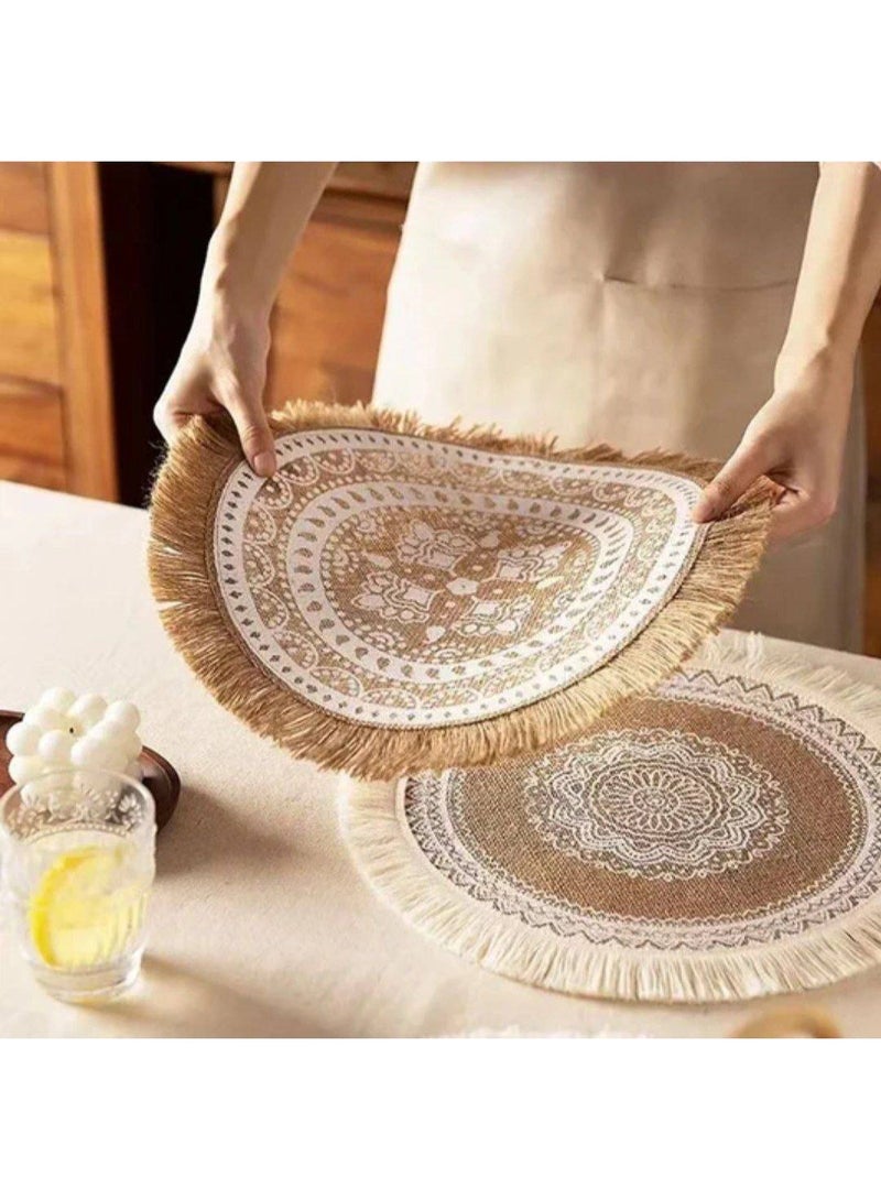 Large 40 cm Burlap Coaster - Image 2