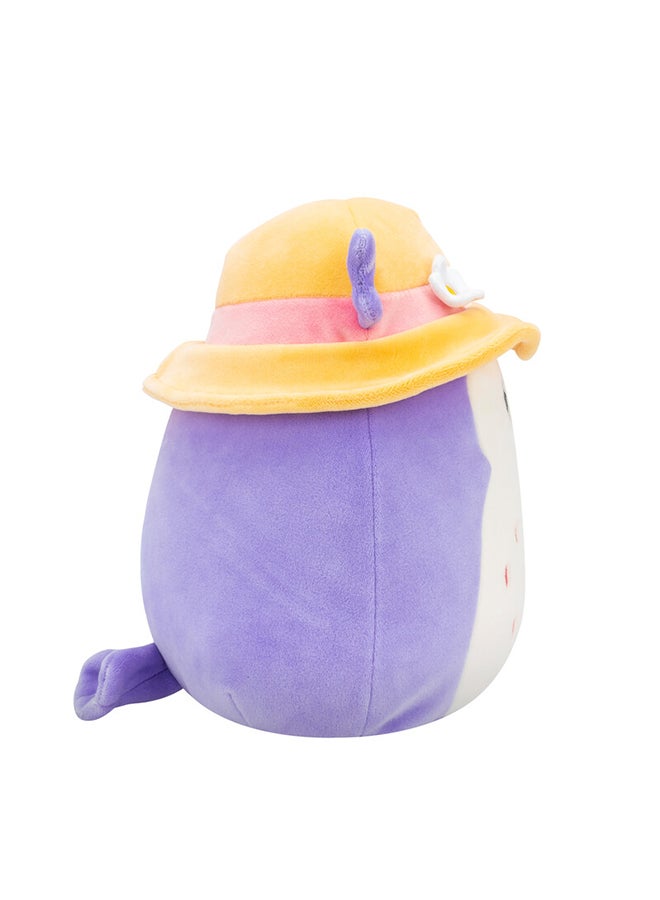 Squishmallows Little Plush 7.5 inch Holly Purple Owl with Sun Hat Officially Licensed Kellytoy Plush Toy Colorful Soft Gift for Kids Girls & Boys Washable Squishy Stuff Toy Multicolor All Age  - Image 3