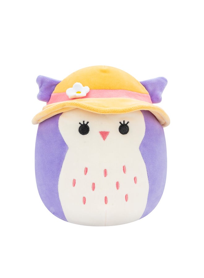 Squishmallows Little Plush 7.5 inch Holly Purple Owl with Sun Hat Officially Licensed Kellytoy Plush Toy Colorful Soft Gift for Kids Girls & Boys Washable Squishy Stuff Toy Multicolor All Age  - Image 5