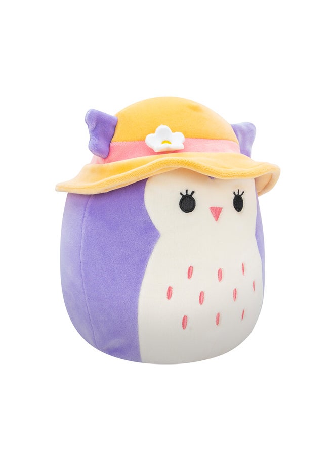 Squishmallows Little Plush 7.5 inch Holly Purple Owl with Sun Hat Officially Licensed Kellytoy Plush Toy Colorful Soft Gift for Kids Girls & Boys Washable Squishy Stuff Toy Multicolor All Age  - Image 4