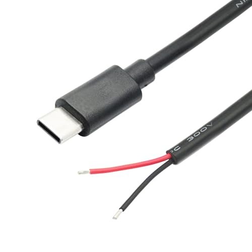 Maixbomr USB C to 2 Pin Bare Wire Open End Power Cable 11inch, 5V/5A USB Type C Male Plug 2 Pin Pigtail Cable 20AWG, for USB Type C Equipment Installed or Replacement Repair DIY Cable - 4Pcs - Image 2