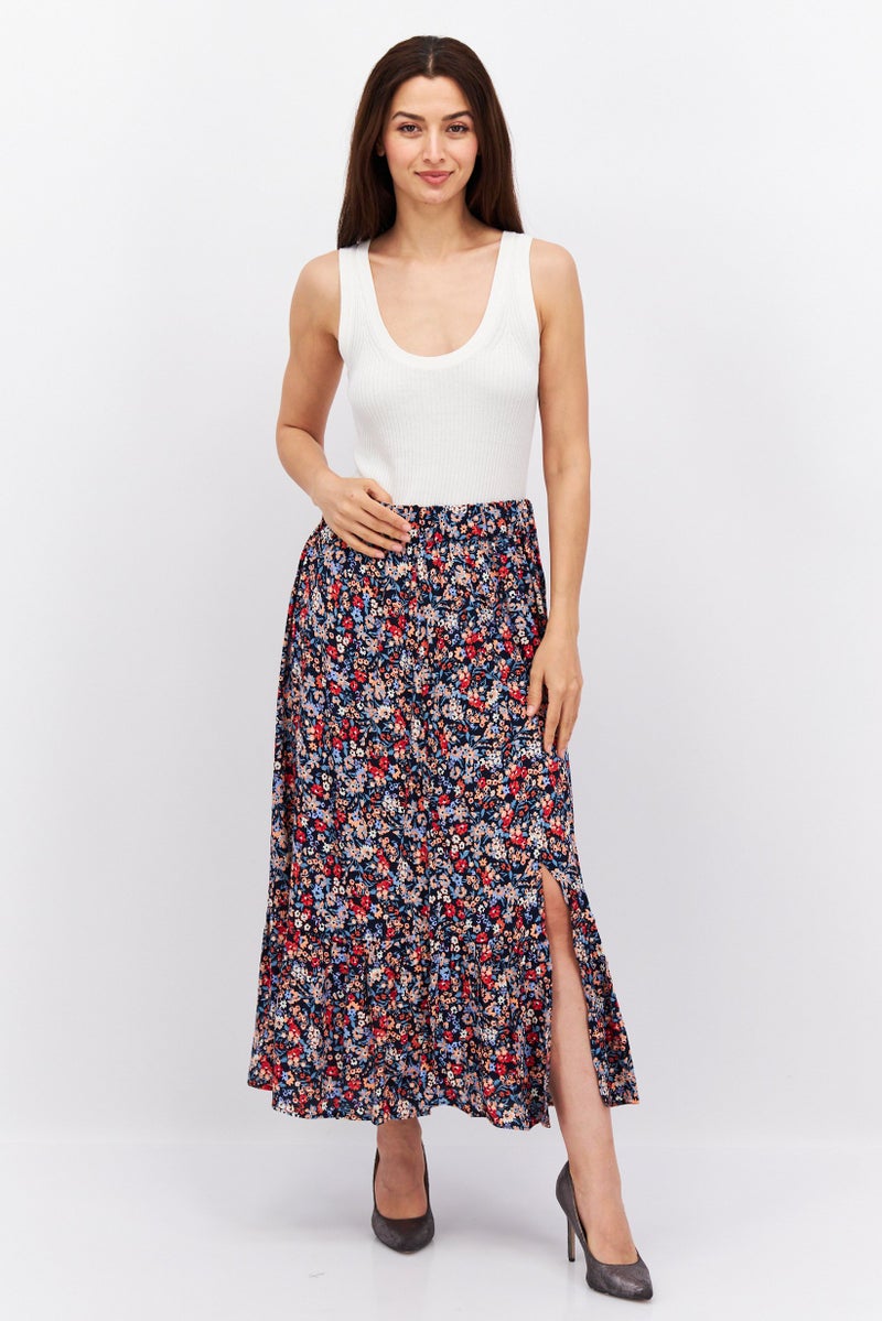 ESPRIT Women Floral Print Maxi Skirt, Multicolor - Image 2
