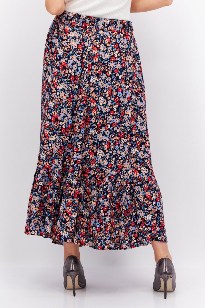 ESPRIT Women Floral Print Maxi Skirt, Multicolor - Image 4