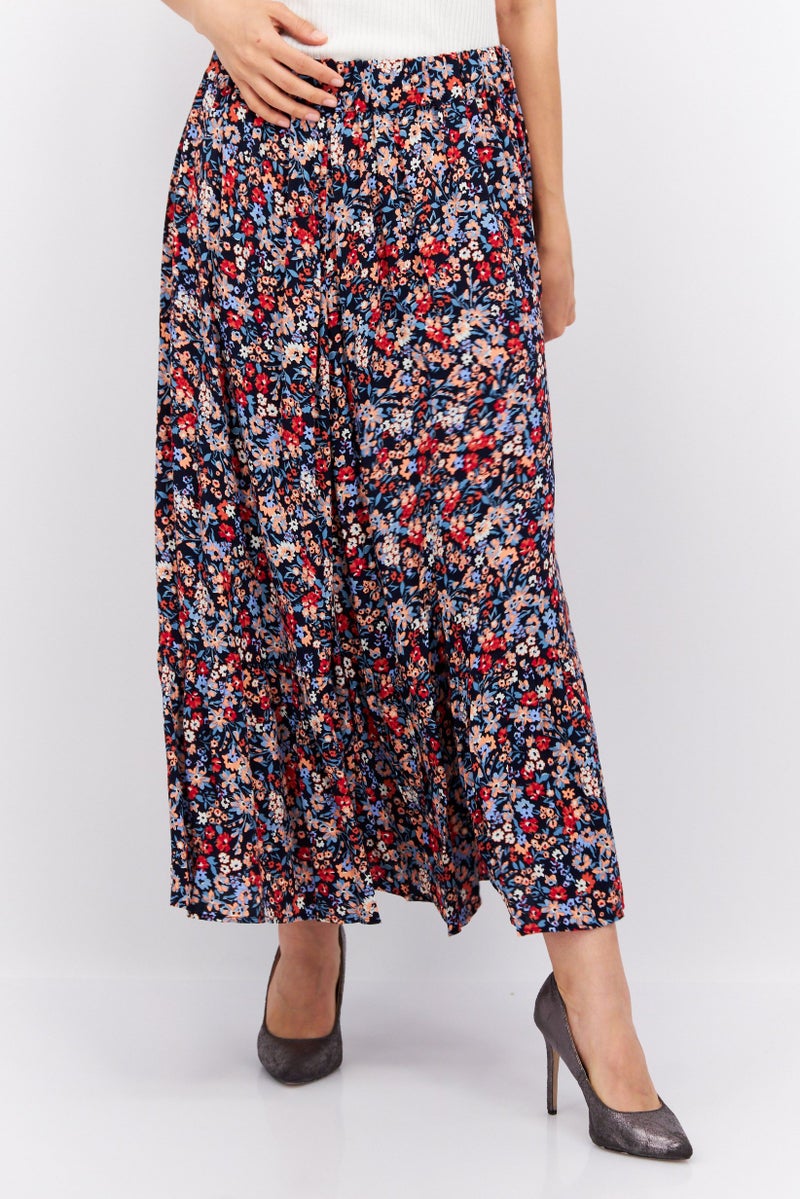 ESPRIT Women Floral Print Maxi Skirt, Multicolor - Image 1