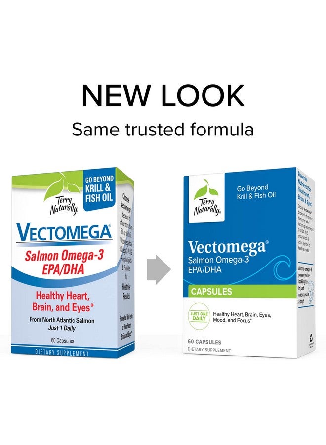 Terry Naturally Vectomega 60 Capsules Omega3 From Salmon Including Epa  Dha Nongmo Gluten Free 60 Servings - Image 3