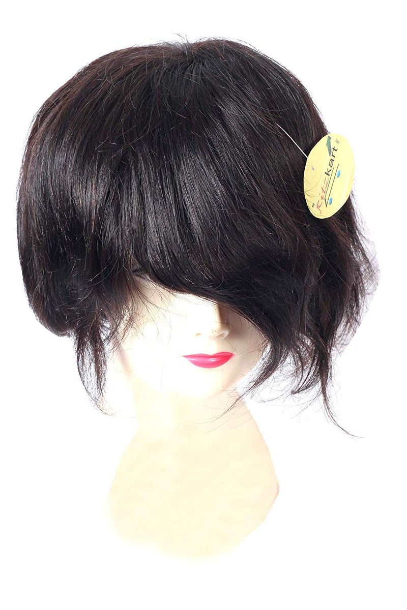 Ritzkart PU AUSTRALIAN MONO BASE 100 HUMAN HAIR PATCH MEN TOUPEE NATURAL BASELINE CLARITY SPL HAIR PATCH 9x6 - Image 2