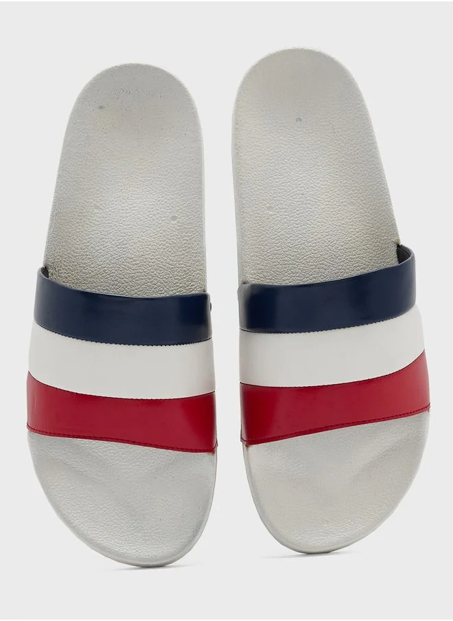 Seventy Five Colour Block Casual Slides