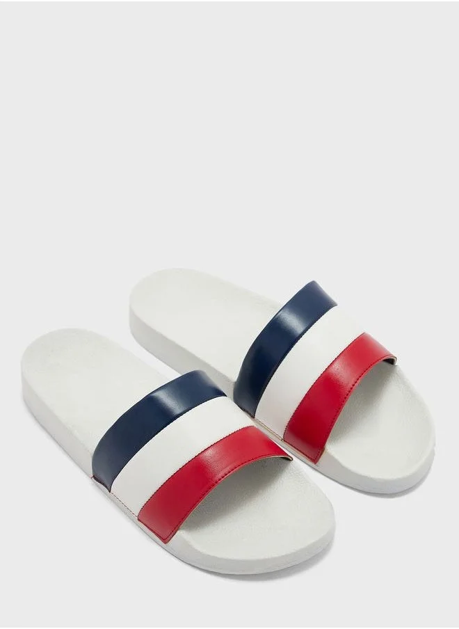 Seventy Five Colour Block Casual Slides