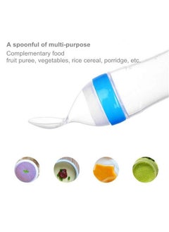 BabyGo Waterproof Baby Apron With Bib Set 3 & Soft Silicone Baby Food Feeder Squeeze Bottle For Solid Food With Dispensing Spoon Bpa Free & Fda Approved Baby Feeding Bottle90Ml (Combo Pack)  - Image 5