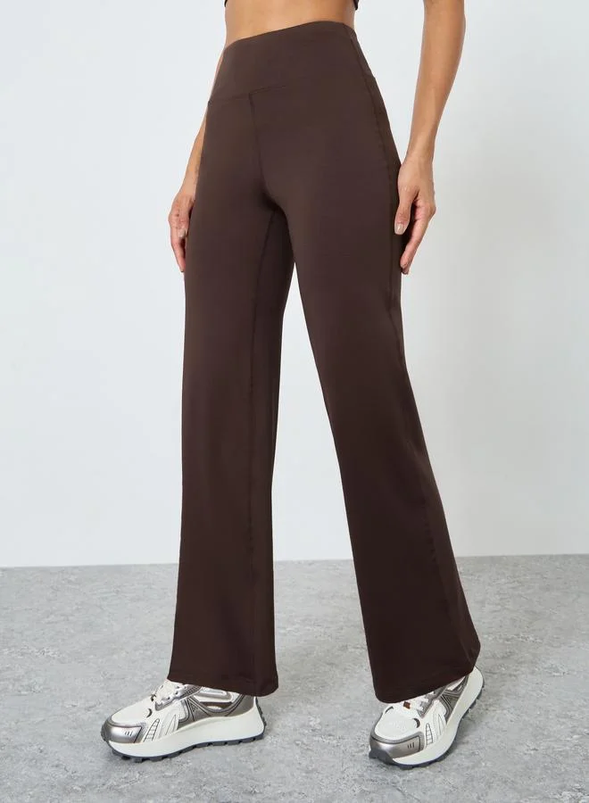 Styli Active Broad Waistband Straight Leg Pants