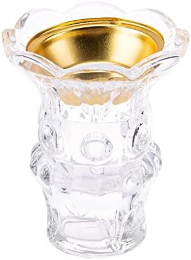 AKDC Crystal Incense Burner L(8CM) XW(8CM) XH(9CM) Transparent - Image 4
