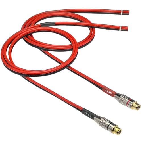 CNCESS RCA Female Jack to Speaker Wire Cable, 14AWG Silicone Tinned Copper, 2-Channel, 3 Feet - Image 4