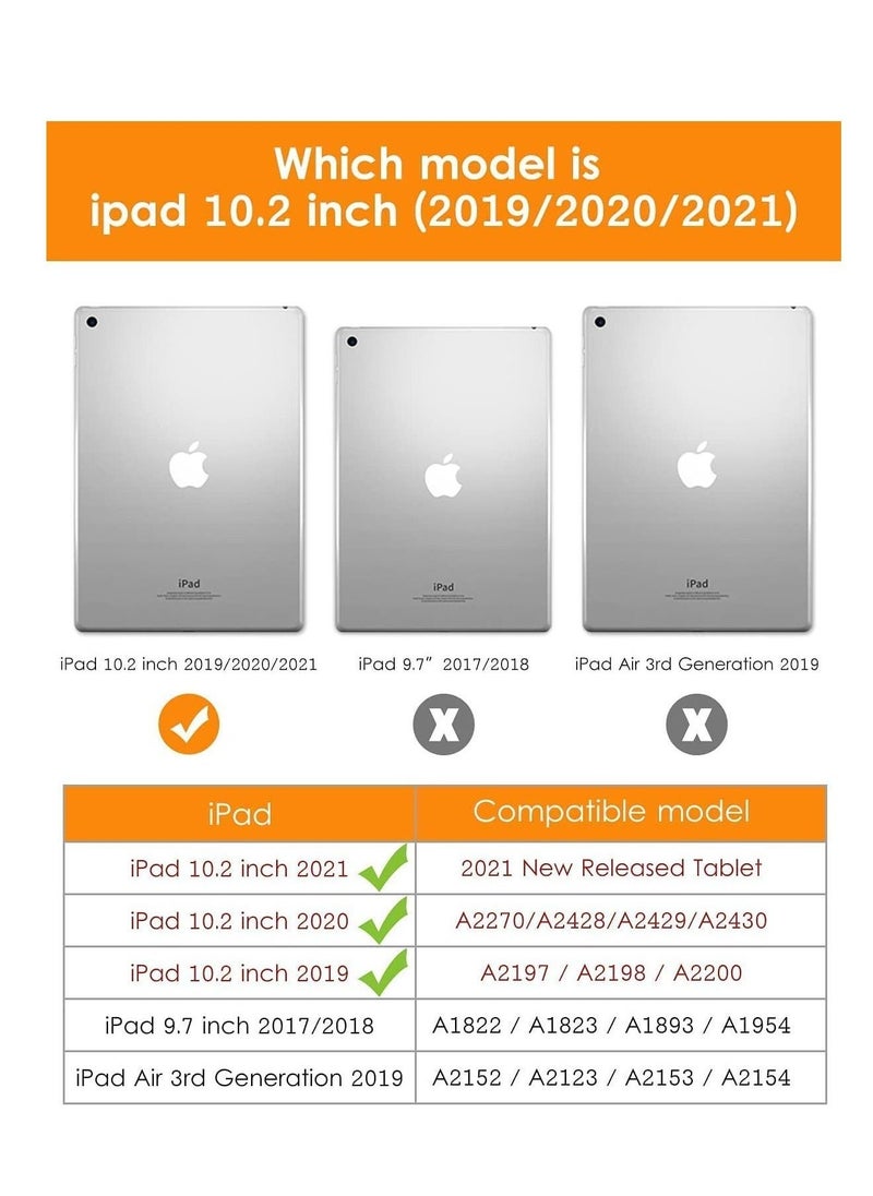 New iPad 10.2 Case for iPad 9th Generation 2021/8th Gen 2020/7th Gen 2019, Slim Ultra Magnetic Smart Cover Trifold Stand Cover with TPU Soft Back Cover,(Auto Wake/Sleep) (Rose Gold) - Image 2