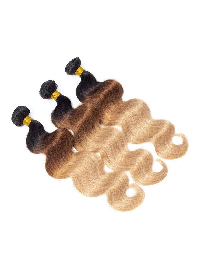 ROYAL IMPRESSION 12A Ombre Brazilian Virgin Hair Bundles With 4×4 Lace Closure (14 16 18+12") Ombre Brazilian Remy Body Wave Human Hair 3 Bundles With Closure 100% Unprocessed 3 Tone Ombre Hair Bundles With Closure  - Image 5