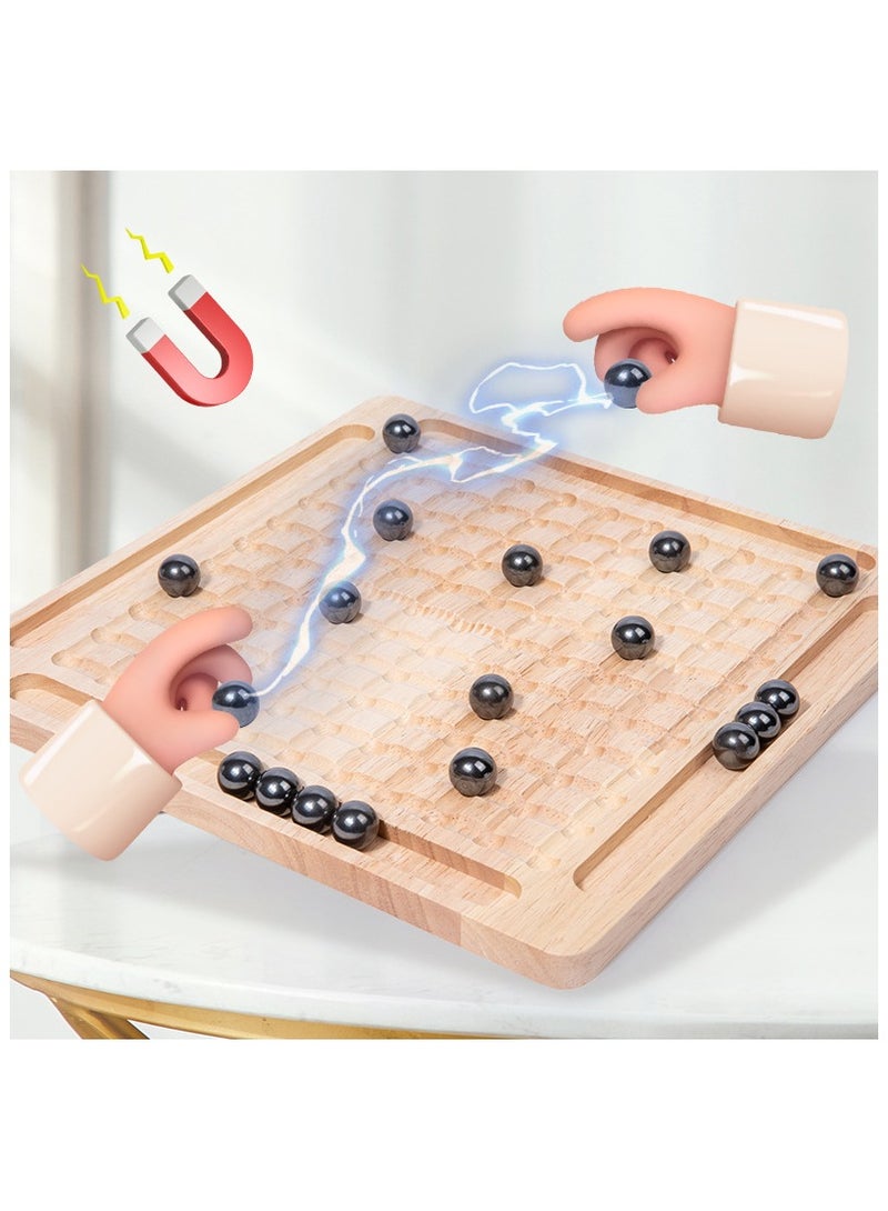 Folanry Magnetic Chess Game, Magnet Induction Chess Board Game, Infinity Game Table Magnetic Balls, Magnetic Rocks Game,Travel Chess Stones Set Party Supplies for Family Gathering,Magnetic Board Game - Image 1