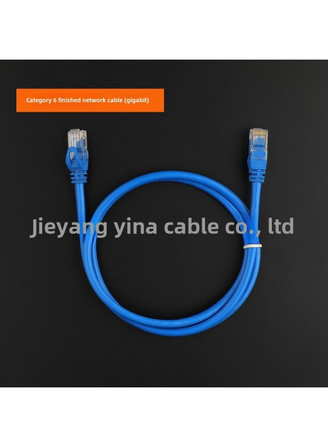 Oxygen-free Copper Core Super Five Categories Six Gigabit Finished Network Cable Router Computer Short Broadband Network Cable Short 0.2 Meters-Color:Six Types Of Oxygen-free Copper -Line Length:0.2 M  - Image 1