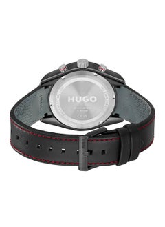 HUGO BOSS ساعة هوجو بوس المستديرة التناظرية للرجال بحافظة سوداء - 1530370  - Image 3