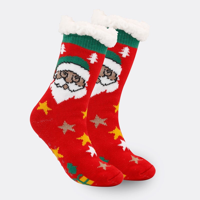 Socks Ladies Floor Socks Snow Socks Thickened Fleece-Lined Home Sleep Socks Carpet Socks Moon Socks - Image 1