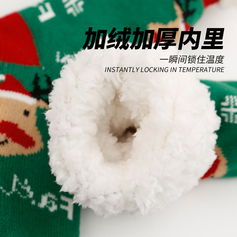Socks Ladies Floor Socks Snow Socks Thickened Fleece-Lined Home Sleep Socks Carpet Socks Moon Socks - Image 4