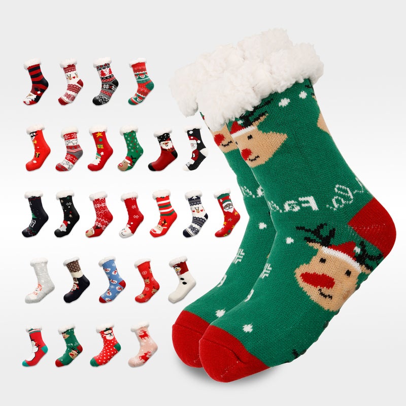 Socks Ladies Floor Socks Snow Socks Thickened Fleece-Lined Home Sleep Socks Carpet Socks Moon Socks - Image 2