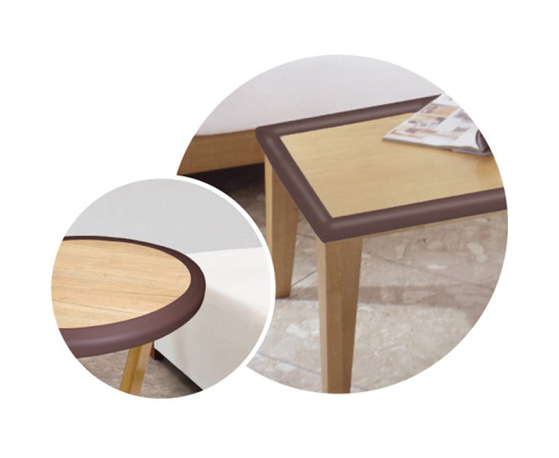 KidKusion Table Cushion | Made in USA | 16 Feet Edge + 4 Corners | Brown | Baby Proof Furniture Edge and Corner Guards - Image 5