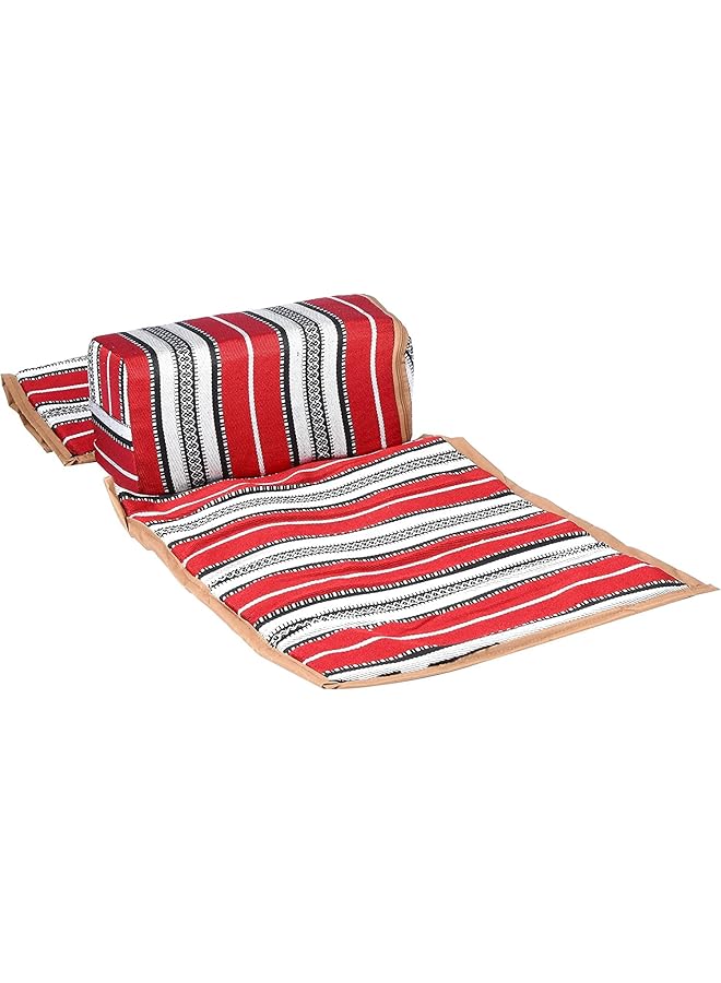 Biki Bin Amaar Traditional Arabian Camping & Picnic Mats With Armrest For Two People Multicolor Size (145 X 45 X 25) Cm - Image 1