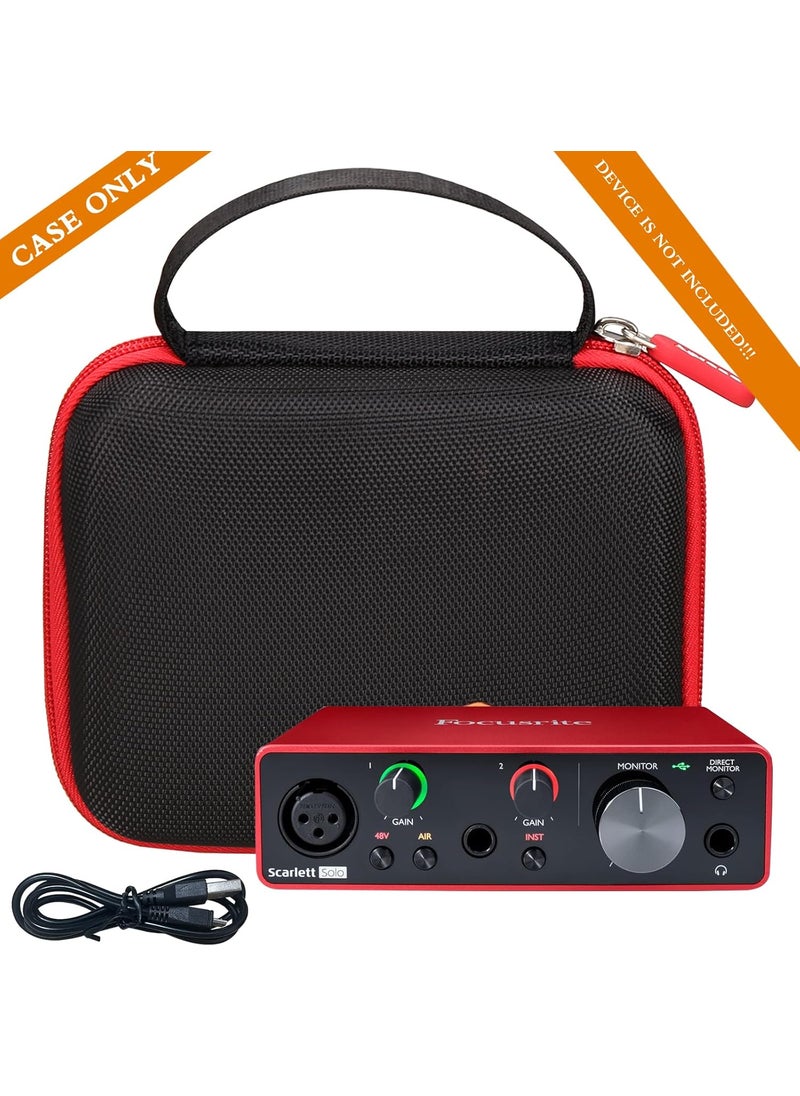 Aproca Aproca Portable Hard Storage Protective Case for Focusrite Scarlett Solo 3rd Gen USB Audio Interface and Accessories  - Image 5