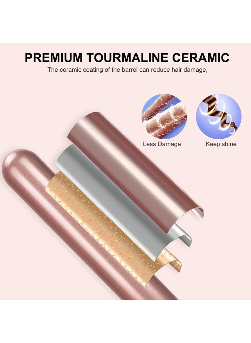 Ru syanl 5 in 1 Curling Wand with Temperature Display and 5 Interchangeable Ceramic Curling Wands Instant Heat Up Suitable for All Hair Types  - Image 4