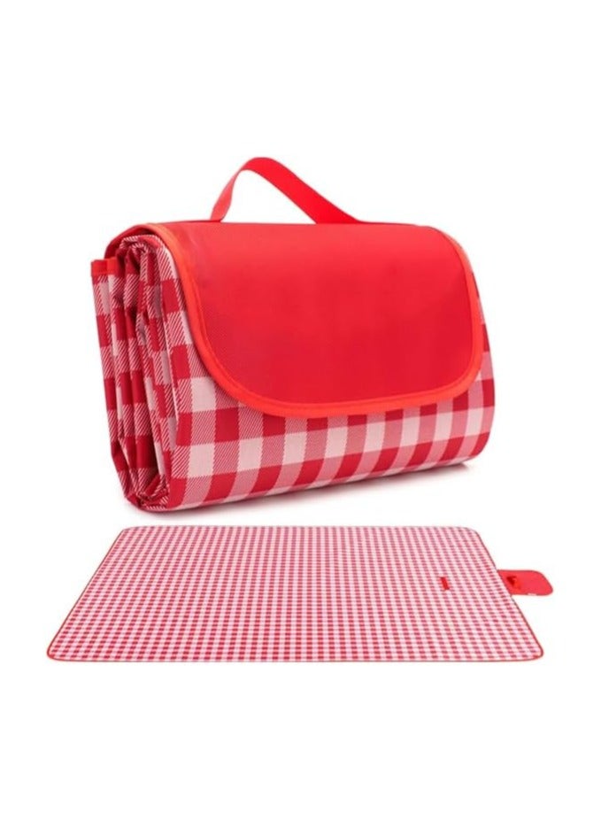 BJM Picnic Blanket Beach Mat Picnic Blanket for Indoor and Outdoor, Sandproof Waterproof Larger Mat for Beach, Travel, Camping, Hiking, Park Grass,Handy Mat Tote, Foldable - Image 1