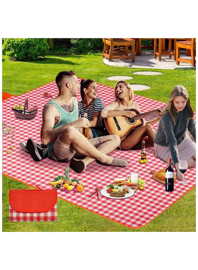 BJM Picnic Blanket Beach Mat Picnic Blanket for Indoor and Outdoor, Sandproof Waterproof Larger Mat for Beach, Travel, Camping, Hiking, Park Grass,Handy Mat Tote, Foldable - Image 2