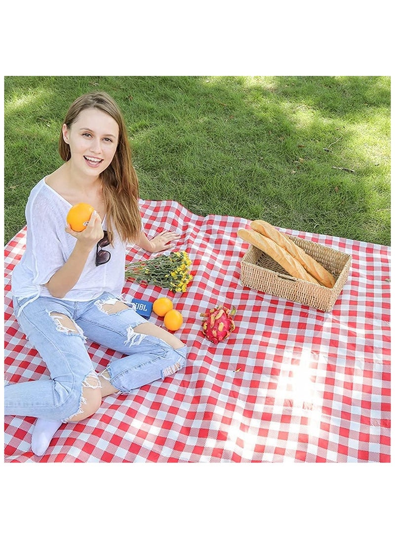 BJM Picnic Blanket Beach Mat Picnic Blanket for Indoor and Outdoor, Sandproof Waterproof Larger Mat for Beach, Travel, Camping, Hiking, Park Grass,Handy Mat Tote, Foldable - Image 4