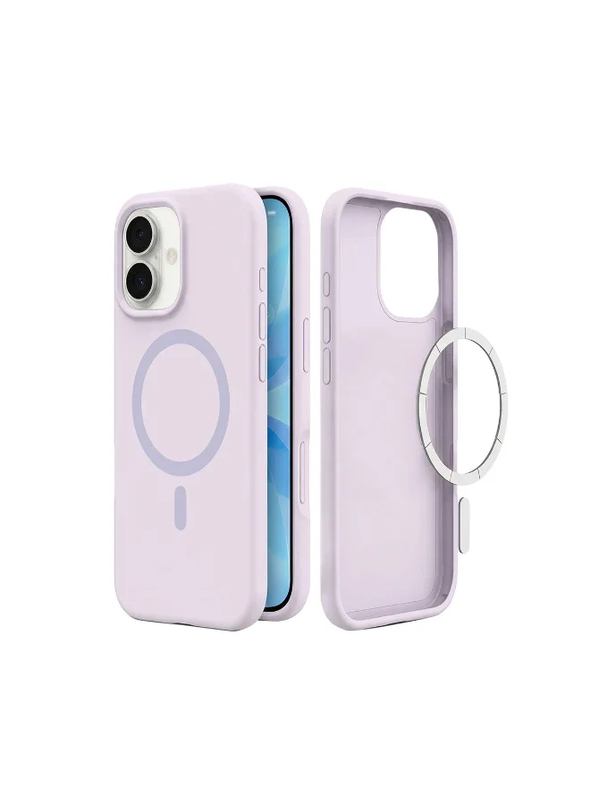 Mobcos Mobcos iPhone 17 Purple Elite Ring Premium Silicone Magnetic Wireless Charging Case for iPhone | Silky Soft Touch | Military-Grade Shockproof Protection | Strong Magnetic Compatibility | Luxury Slim Cover
