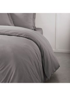 DANUBE HOME Pristine Fit 144TC Queen Duvet Cover Soft, Comfortable Bedding, Durable, Breathable, And Stylish for a Cozy, Elegant Bedroom Perfect Home Decor Accent 220X240Cm Light Grey 
