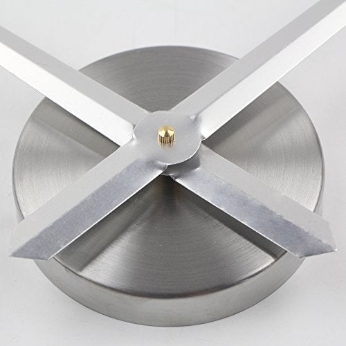 Timelike 3D DIY Wall Clock, 1M Modern Frameless Large 3D DIY Wall Clock Kit Decoration Home for Living Room Bedroom (Silver) - Image 3