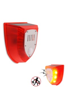 KASTWAVE Solar Security Alarm Lights Outdoor Motion Sensor Alarm Detector Siren Sound LED Warning Strobe Flashing Light Keep Animal Away for Home Farm Barn Villa Yard  - Image 1