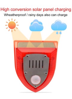 KASTWAVE Solar Security Alarm Lights Outdoor Motion Sensor Alarm Detector Siren Sound LED Warning Strobe Flashing Light Keep Animal Away for Home Farm Barn Villa Yard  - Image 5