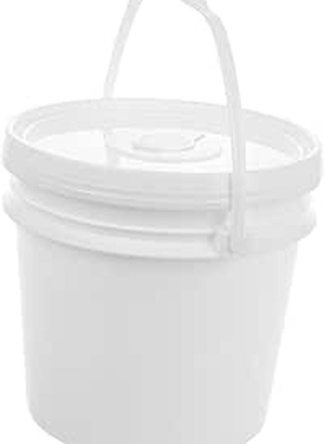 White Plastic Wipe Dispenser Bucket Holder for Car and Bathroom Flushable Wipes - Image 1