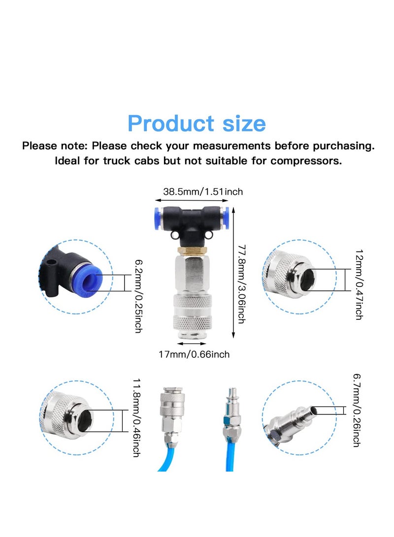 Excefore Air Blow Gun with 6 Metre Recoil Hose,  PU Spring Tube Dust Gun Set, Blower Dust Removal Spiral Expansion Pipe, Duster Cleaning Gun Quick Connects Cleaning Kit for Truck Cab Gas Storage Tank - Image 3