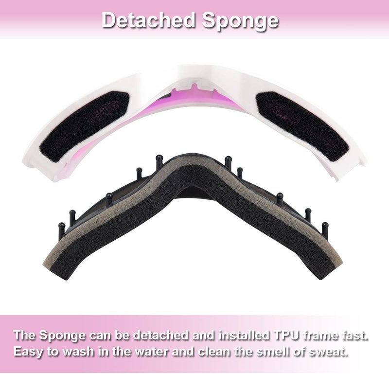 EXP VISION Ski Goggles Snowboard for Men Women, OTG Anti Fog UV Protection Snow Goggles (Pink Frame Pink) - Image 4