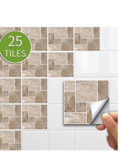 25 Pcs Self-Adhesive Tile Transfer for Home Decor, Peel and Stick Tile Decal, Water-Proof Backsplash Wall Tile Sticker for Kitchen Bathroom, 4x4inch - pzsku/ZB46BA731C88CAC08B6EEZ/45/_/1695707467/8491235d-39d9-44a2-90e9-45f4d055aa5a