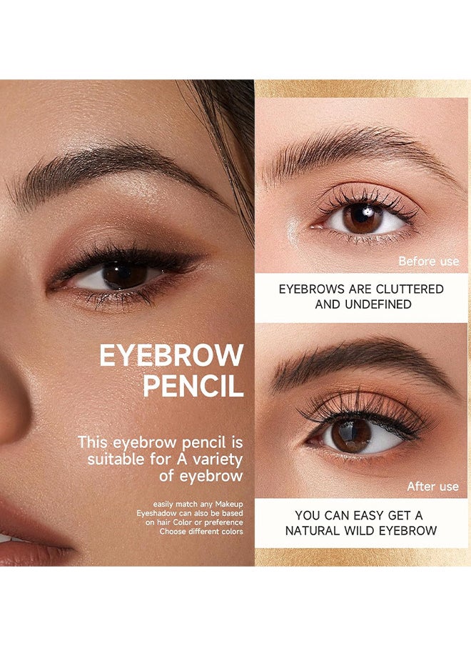 HelloKiss - Dark Brown Eyebrow Pen, Precision Eyebrow Pencil Long Lasting Fine Four-Fork Liquid Eyebrow Pen, 4D Natural Wild Eyebrow Definer Pencils Makeup (Dark Brown) - Image 1