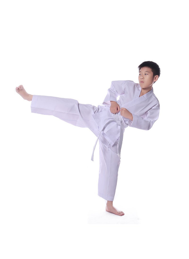 Generic Thickened Cotton Karate Uniform For Kids  Adults White 