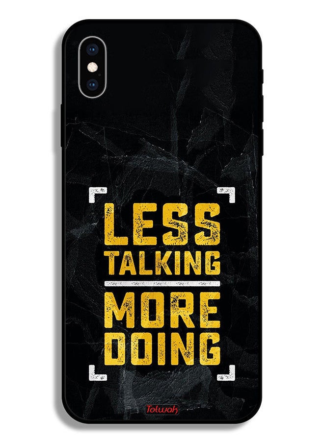 Tolwak - Apple iPhone XS Protective Case Less Talking More Doing - Image 1