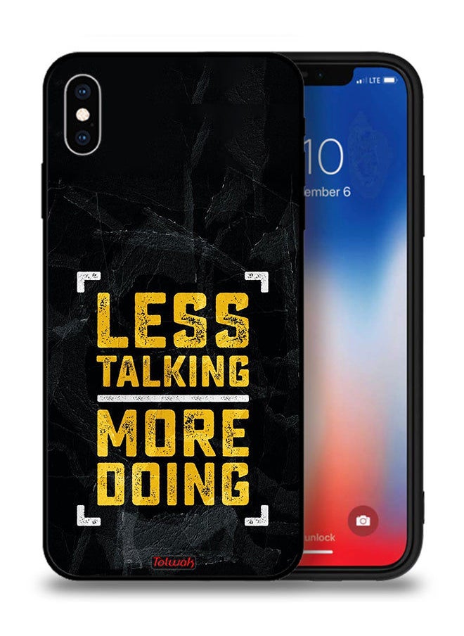 Tolwak - Apple iPhone XS Protective Case Less Talking More Doing - Image 1