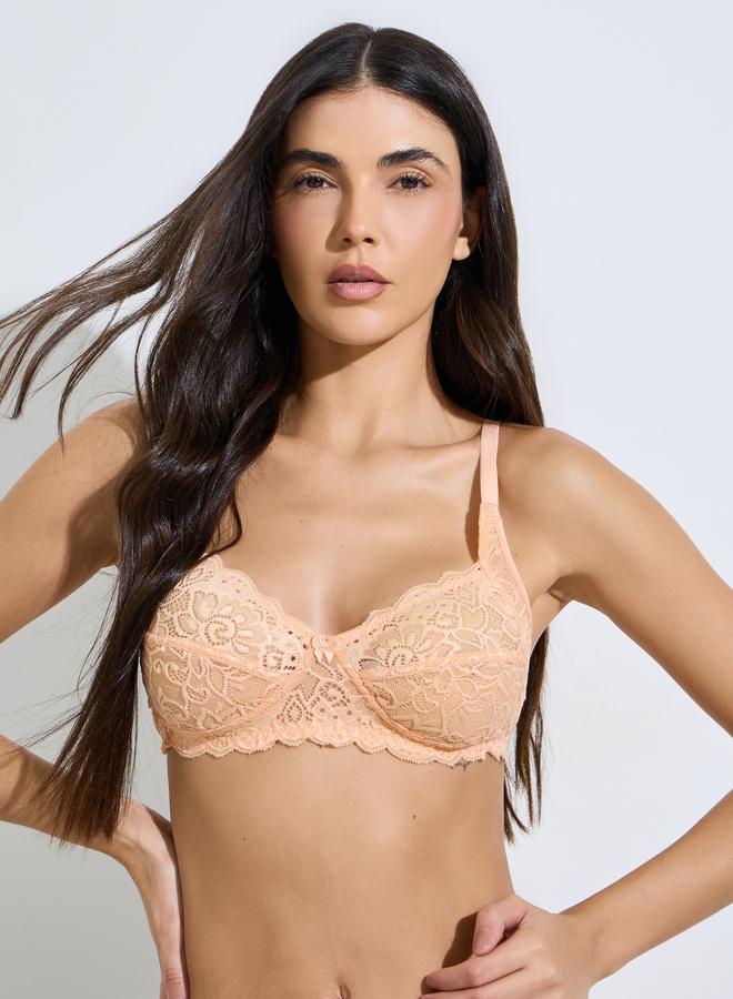 Styli Pack of 2- Non Wired Non Padded Lace Full Cup Bra - Image 2